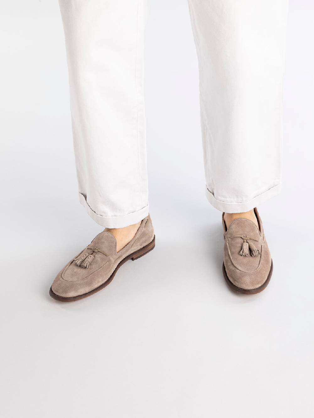 Officine Creative OPERA 002 Mocassini con Nappine in Camoscio Marrone Only for today
