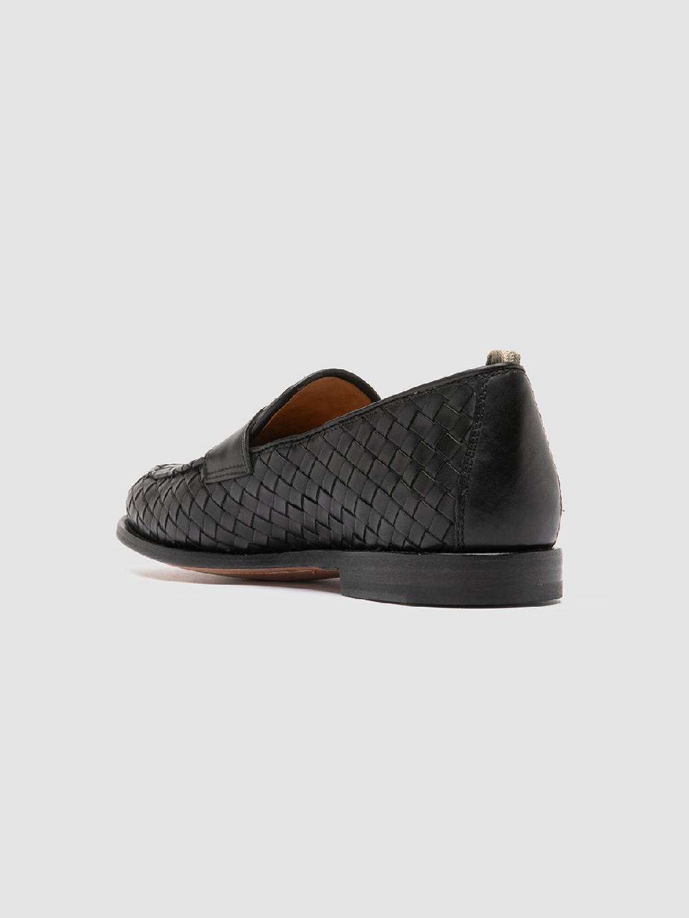 Officine Creative OPERA 003 Mocassini Penny in Pelle Nera Sostegno trimestrale