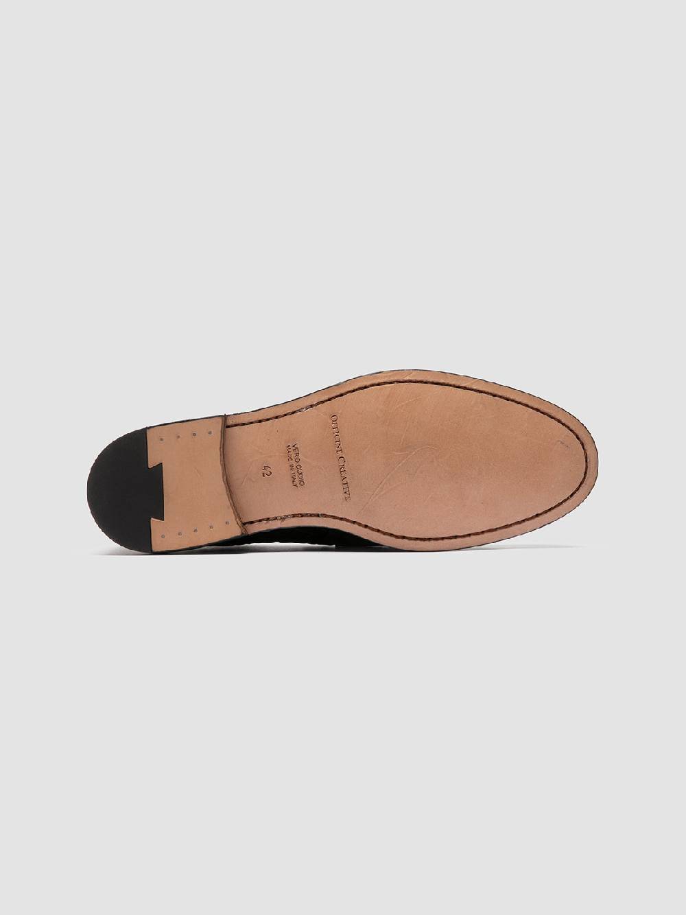 Officine Creative OPERA 003 Mocassini Penny in Pelle Nera Sostegno trimestrale