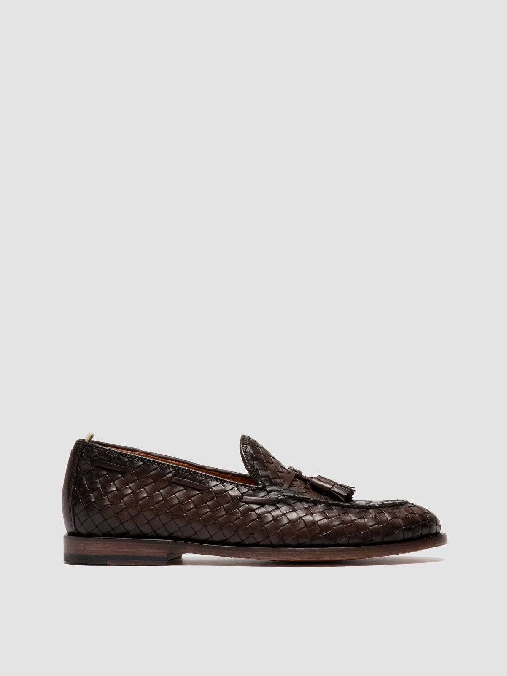 Officine Creative OPERA 004 Mocassini con Nappine in Pelle Marrone Fino al 55% di sconto