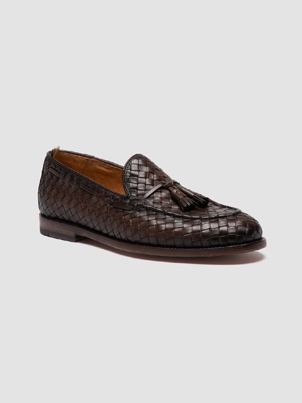 Officine Creative OPERA 004 Mocassini con Nappine in Pelle Marrone Fino al 55% di sconto