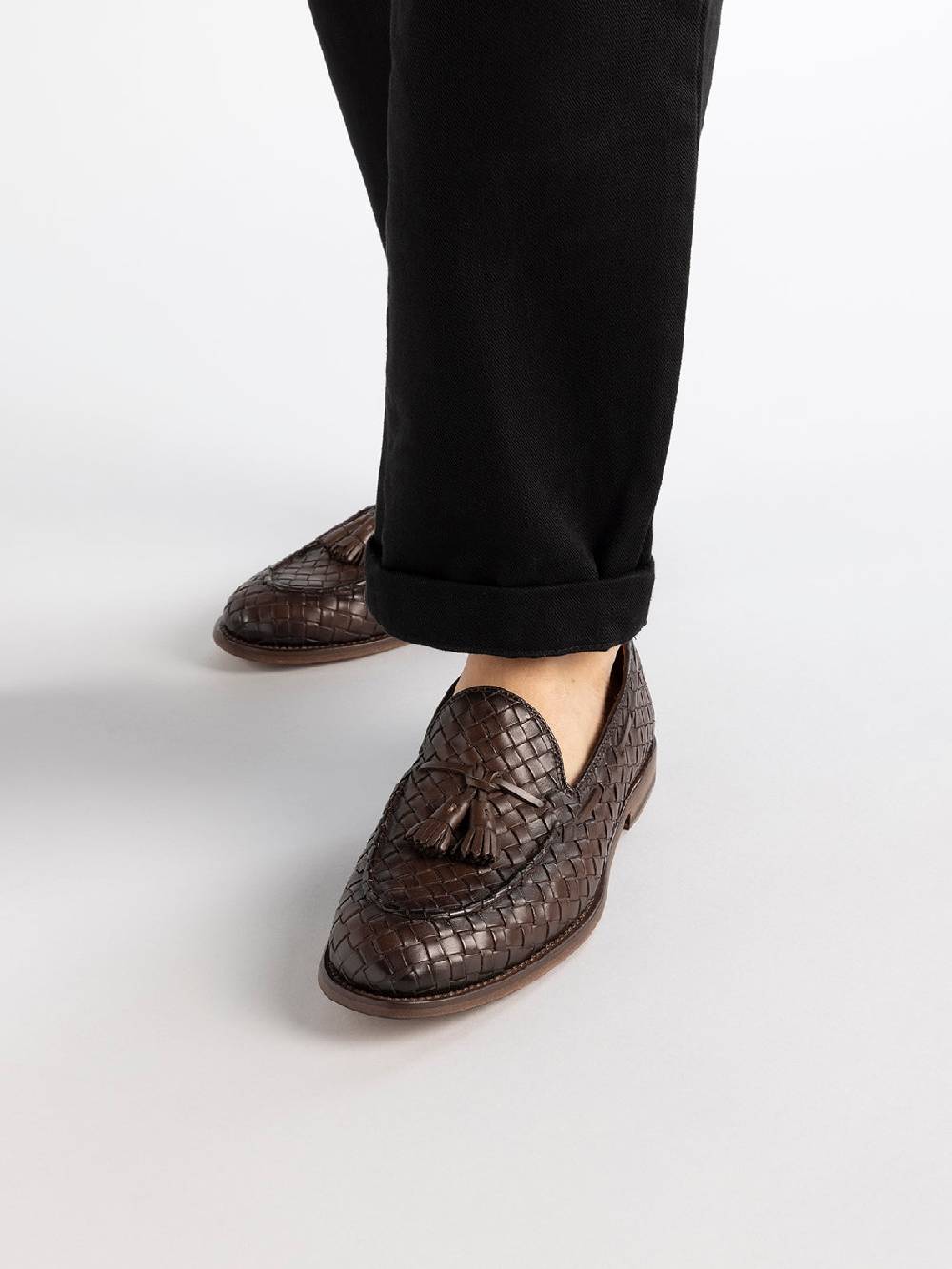 Officine Creative OPERA 004 Mocassini con Nappine in Pelle Marrone Fino al 55% di sconto