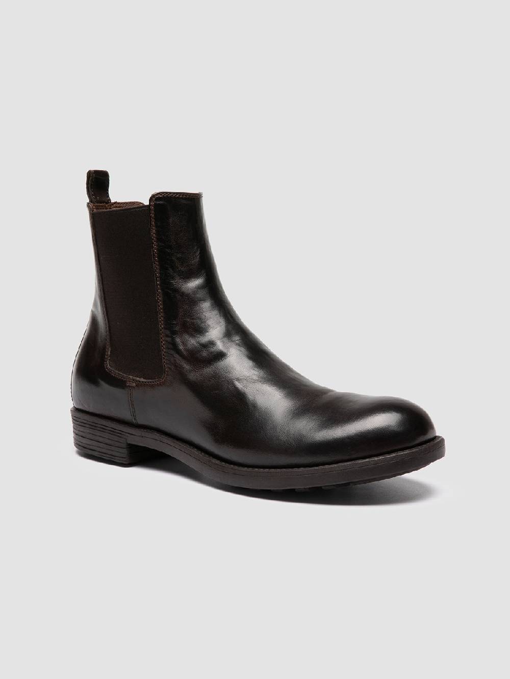 Officine Creative SARGEANT 006 Stivaletti Chelsea in Pelle Marrone Enormi sconti