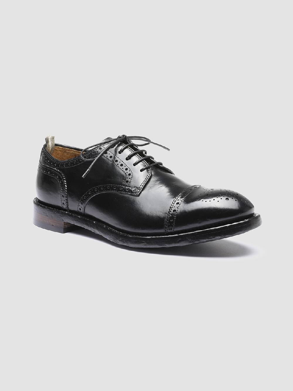 Officine Creative TEMPLE 003 Derby in Pelle Nera 50% di sconto con spedizione gratuita