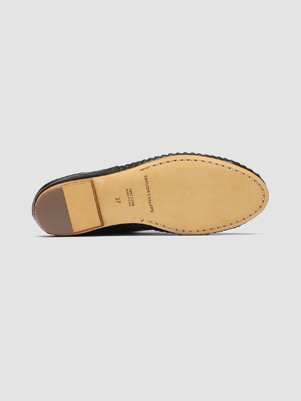 Officine Creative BESSIE 008 Sabot in Pelle Nera Officina