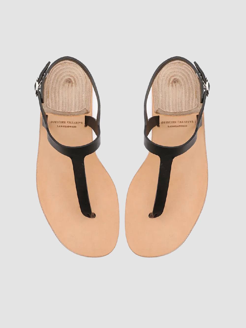 Officine Creative CONTRAIRE 007 Sandali in Nappa Nera In vendita
