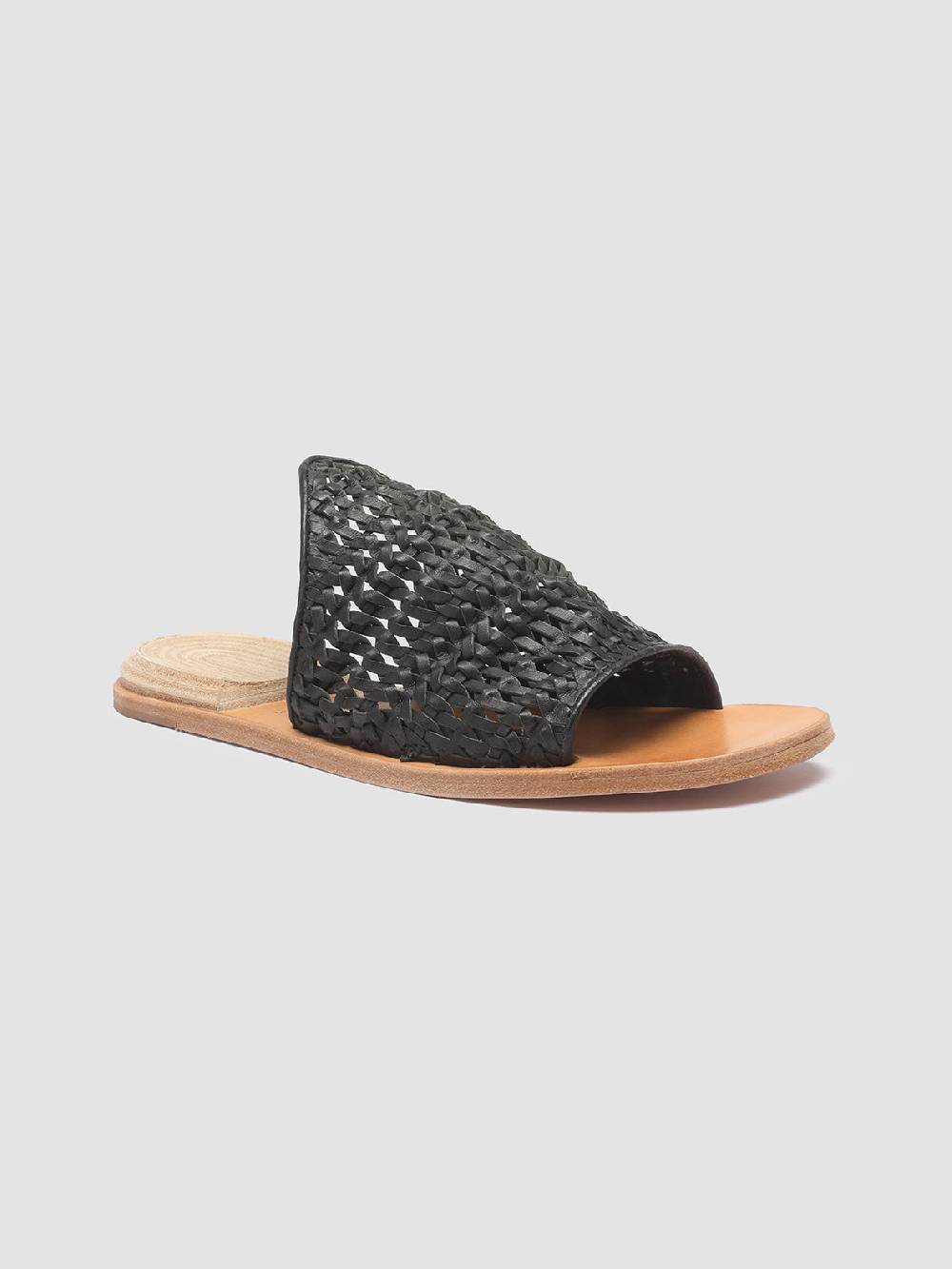 Officine Creative CONTRAIRE 008 Sandali in Pelle Nera Duty-free