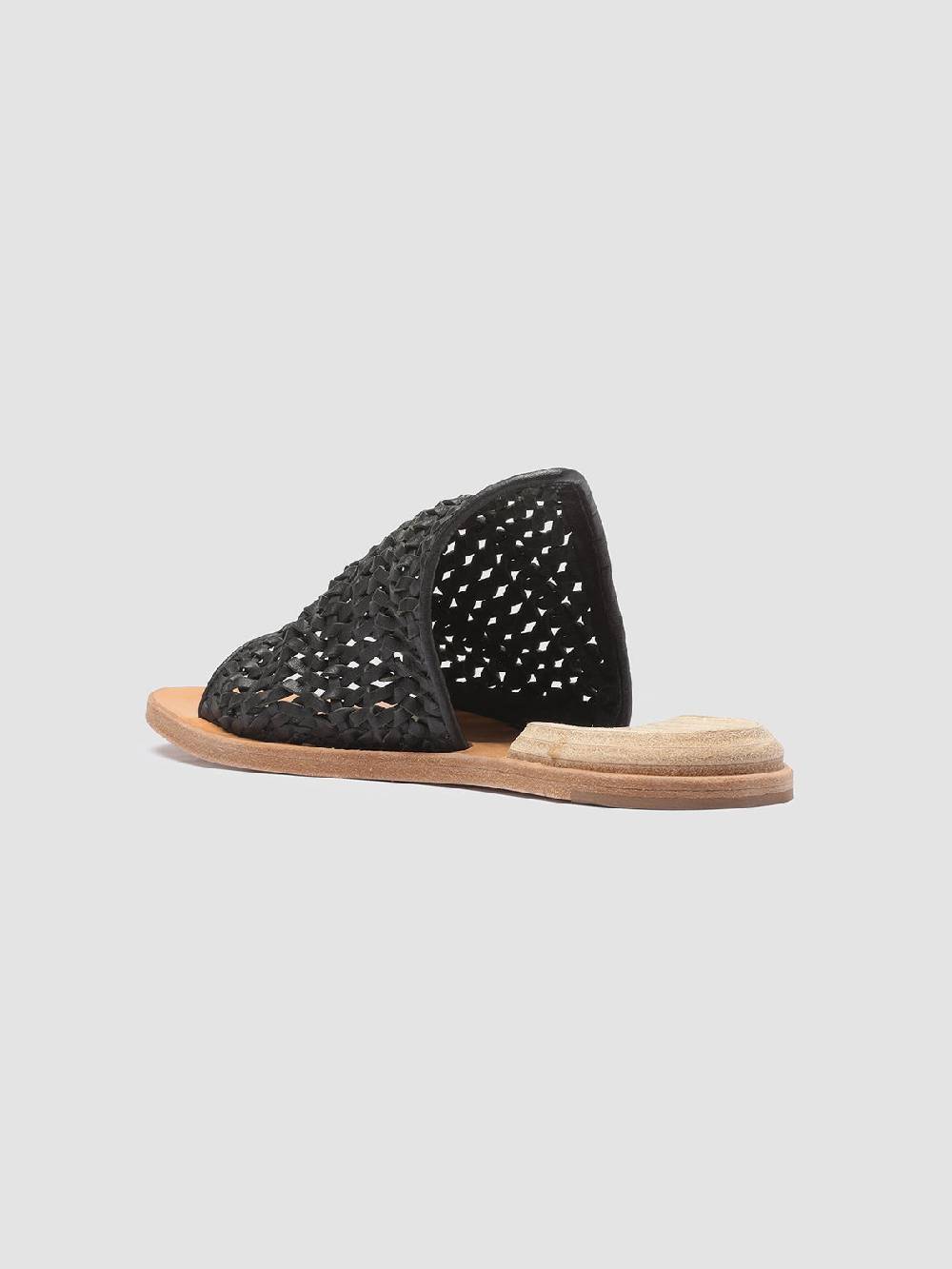 Officine Creative CONTRAIRE 008 Sandali in Pelle Nera Duty-free
