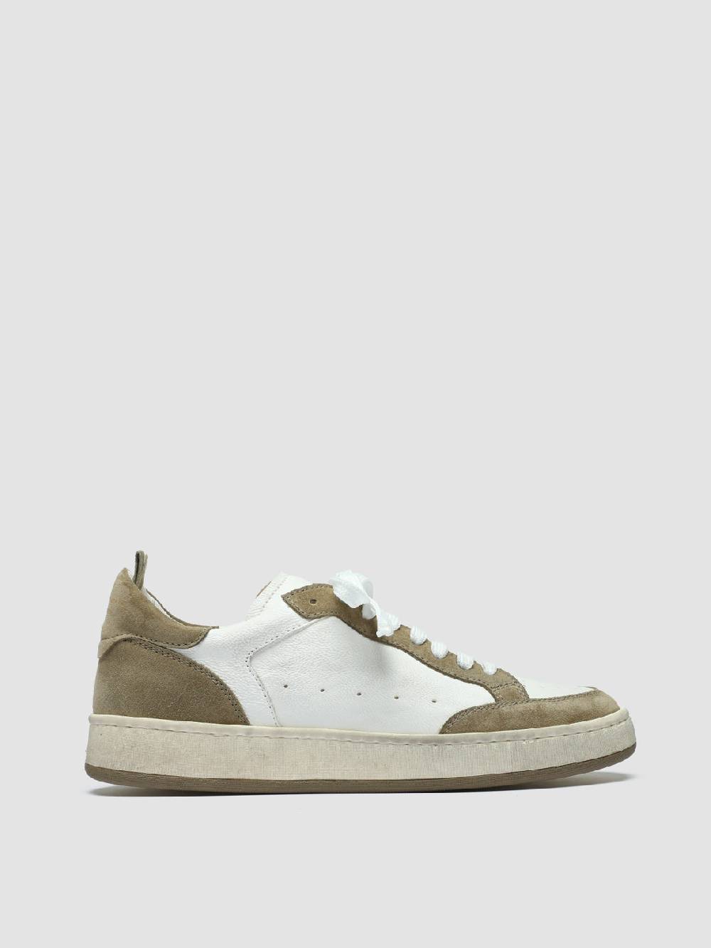 Officine Creative MAGIC 101 Sneakers in Pelle e Camoscio Bianco In Linea