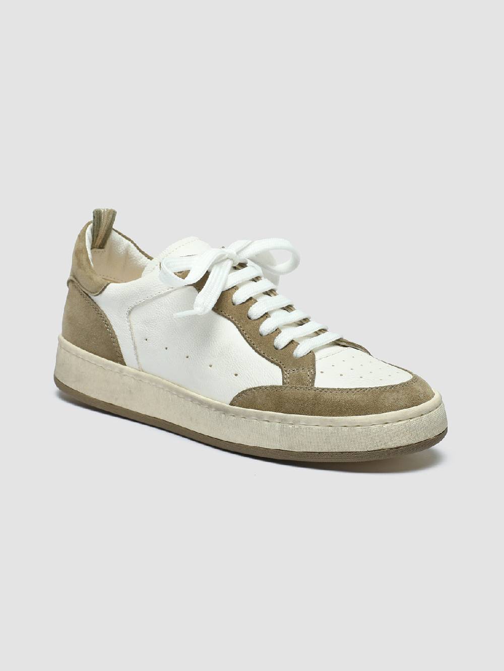 Officine Creative MAGIC 101 Sneakers in Pelle e Camoscio Bianco In Linea