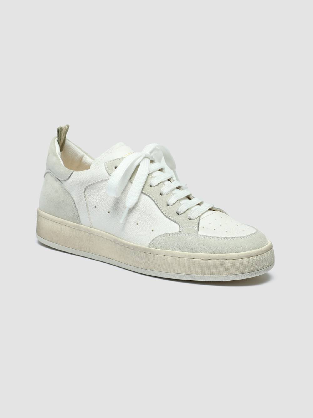 Officine Creative MAGIC 101 Sneakers in Pelle e Camoscio Bianco Nuovo
