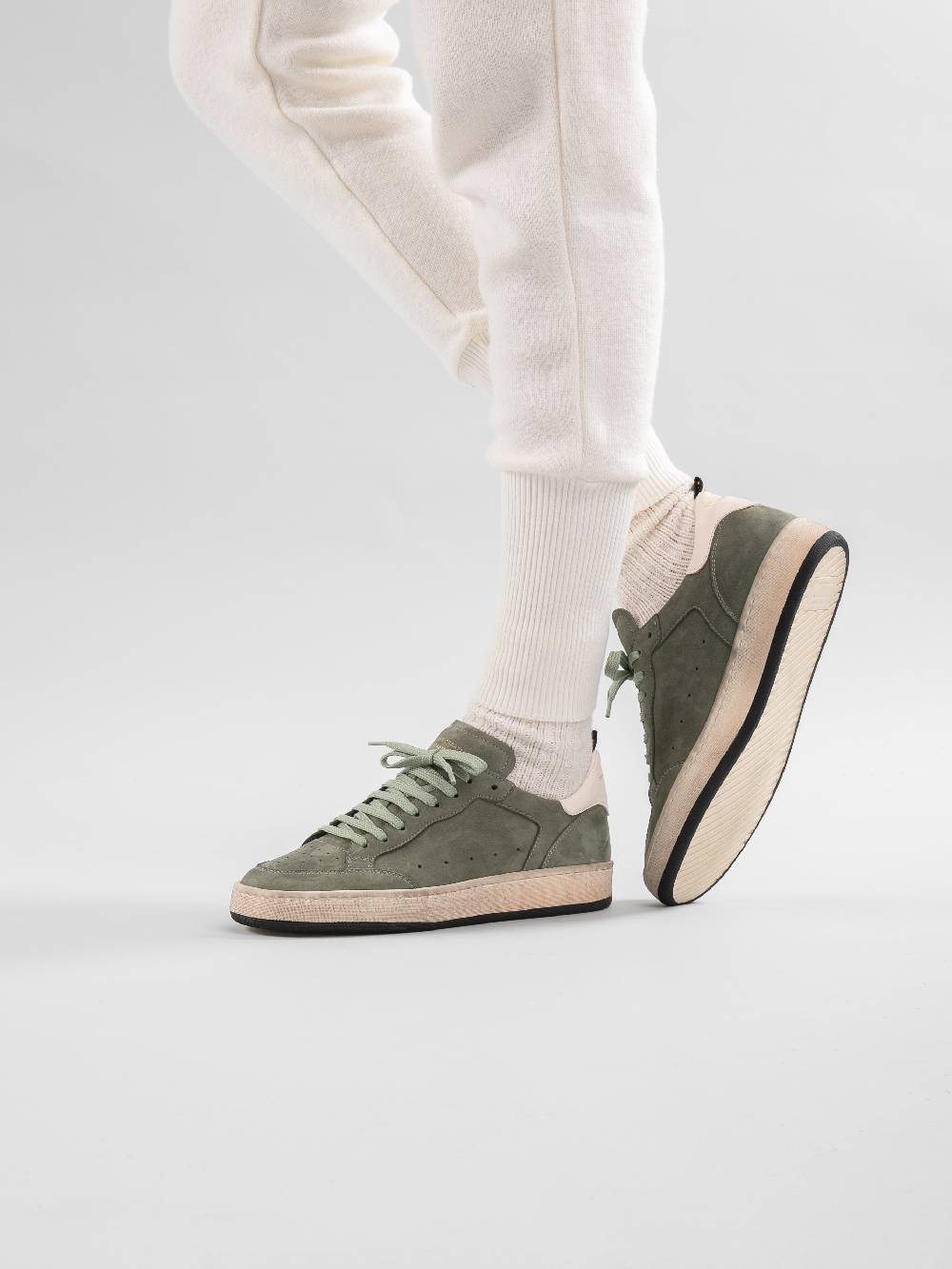 Officine Creative MAGIC 102 Sneakers in Pelle e Camoscio Marrone Spedizione Gratuita