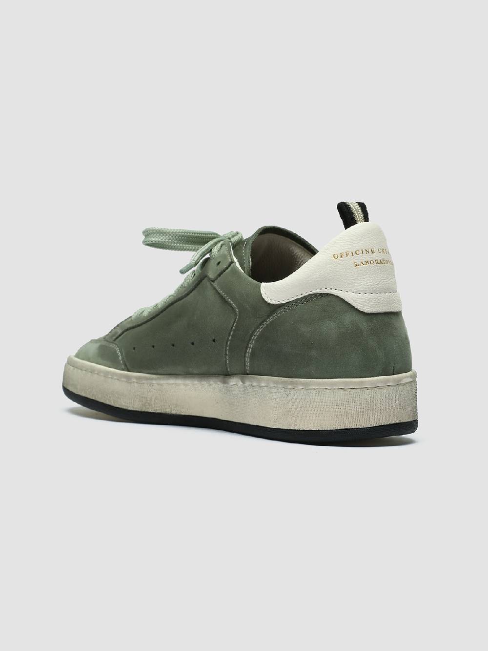 Officine Creative MAGIC 102 Sneakers in Pelle e Camoscio Verde Pezzi Unici