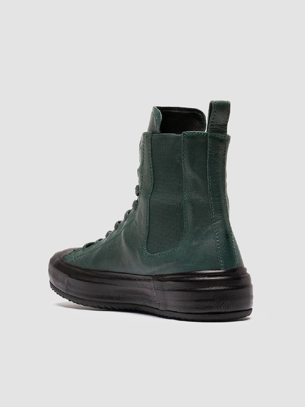 Officine Creative MES 103 Sneaker Alte in Pelle Verde Negozi Online