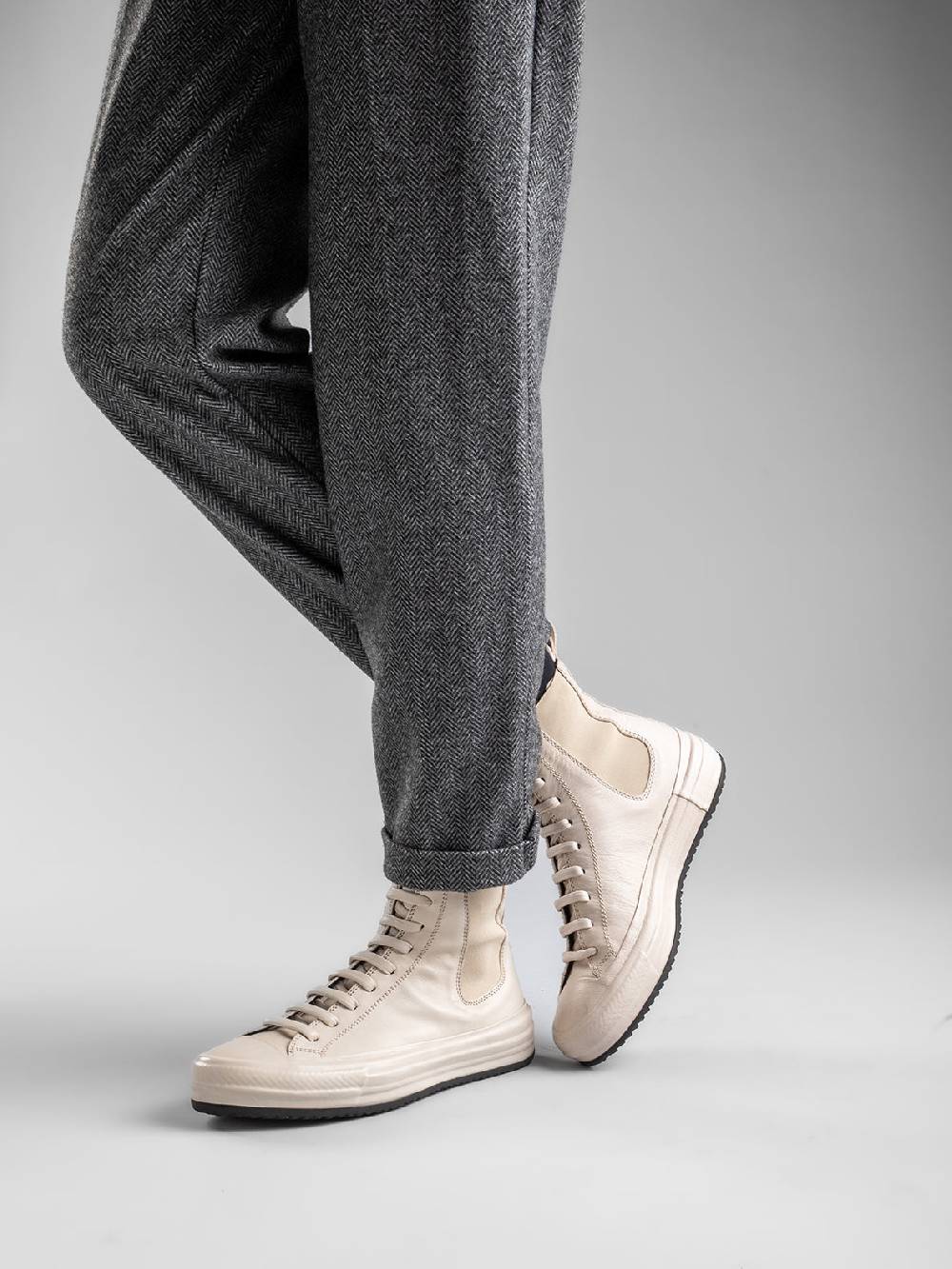 Officine Creative MES 103 Sneaker Alte in Pelle Verde Negozi Online