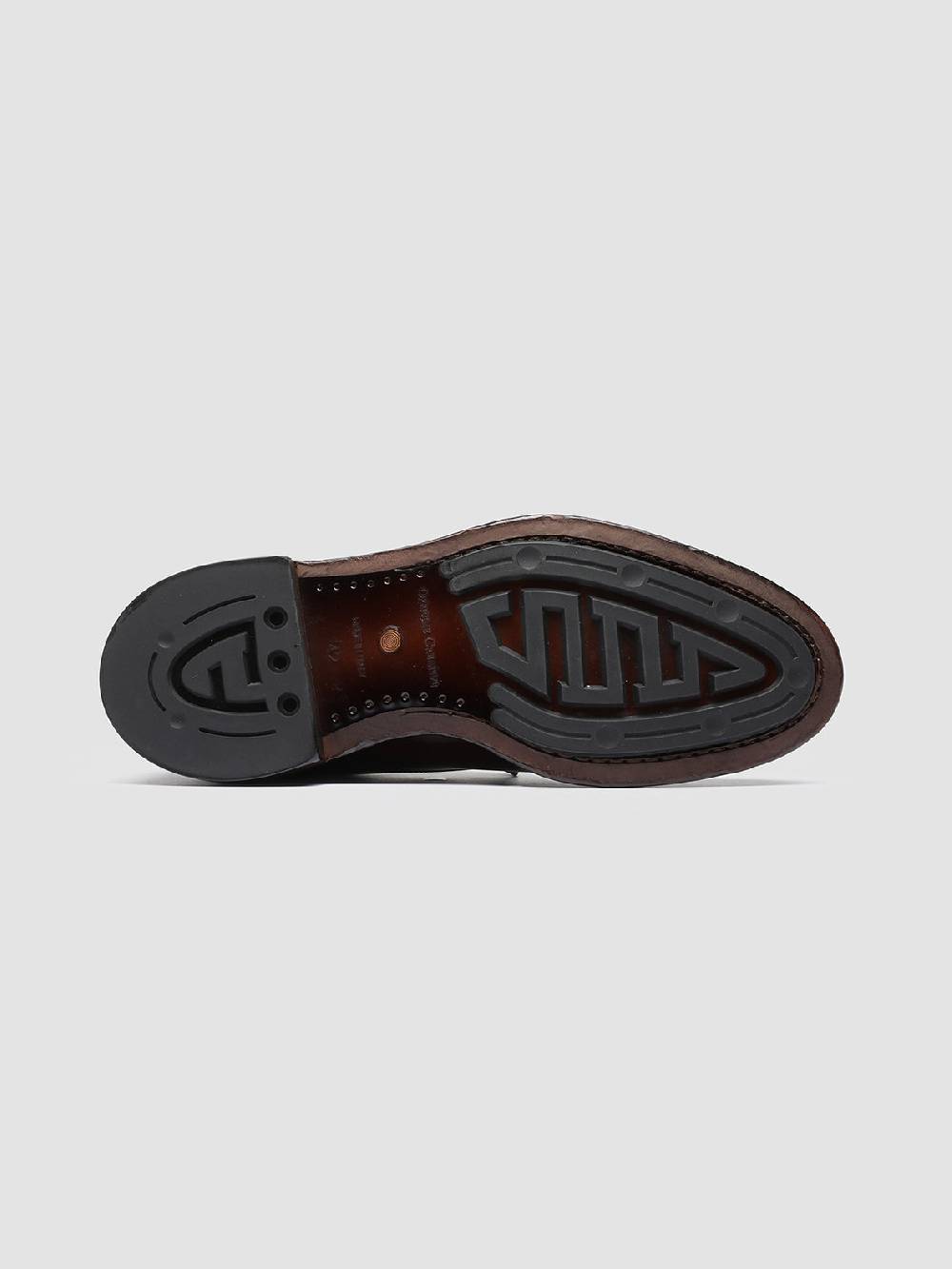 Officine Creative TEMPLE 005 Derby in Pelle Bordeaux Shopping Online