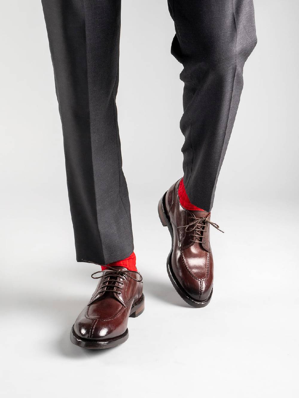 Officine Creative TEMPLE 005 Derby in Pelle Bordeaux Shopping Online