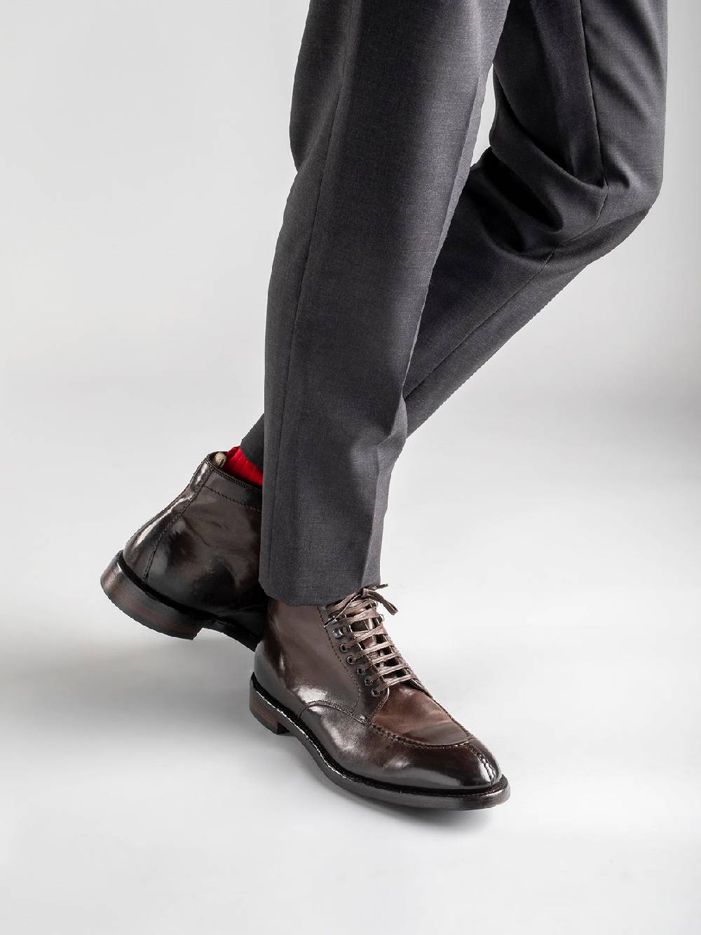 Officine Creative TEMPLE 006 Stivaletti in Pelle Marrone Affare Del Giorno