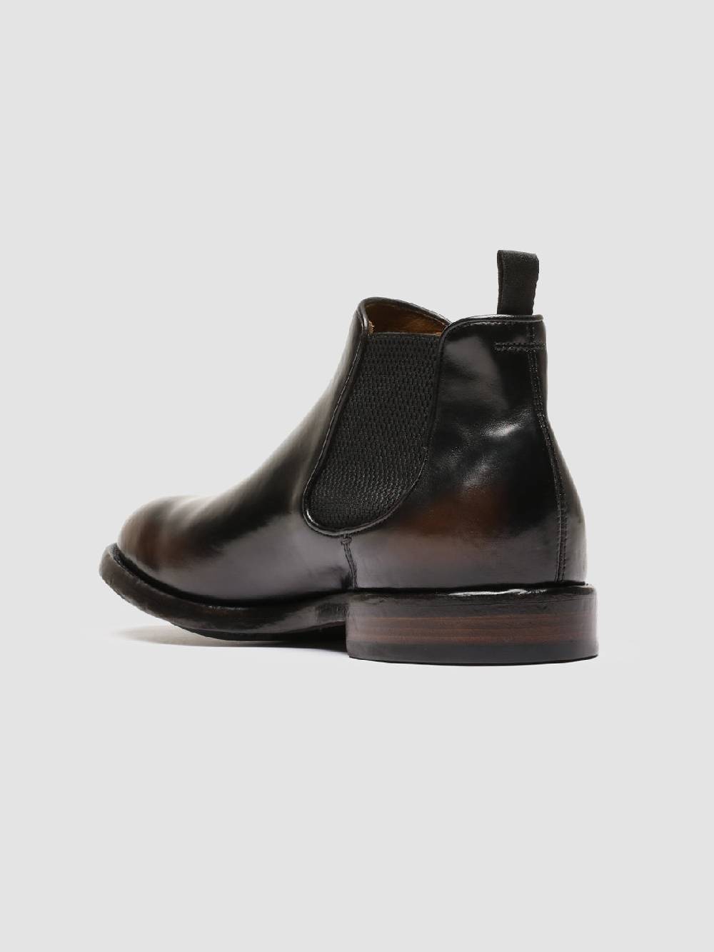 Officine Creative TEMPLE 008 Stivaletti Chelsea in Pelle Marrone Sottocosto