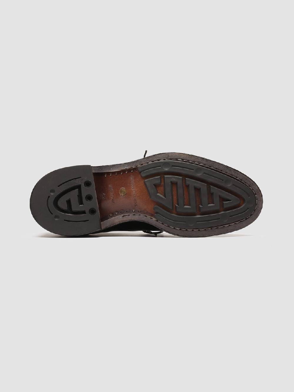 Officine Creative TEMPLE 008 Stivaletti Chelsea in Pelle Marrone Sottocosto