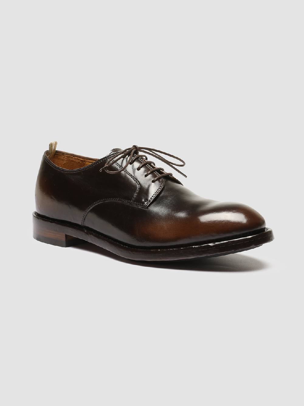 Officine Creative TEMPLE 018 Scarpe Derby in Pelle Marrone Presa