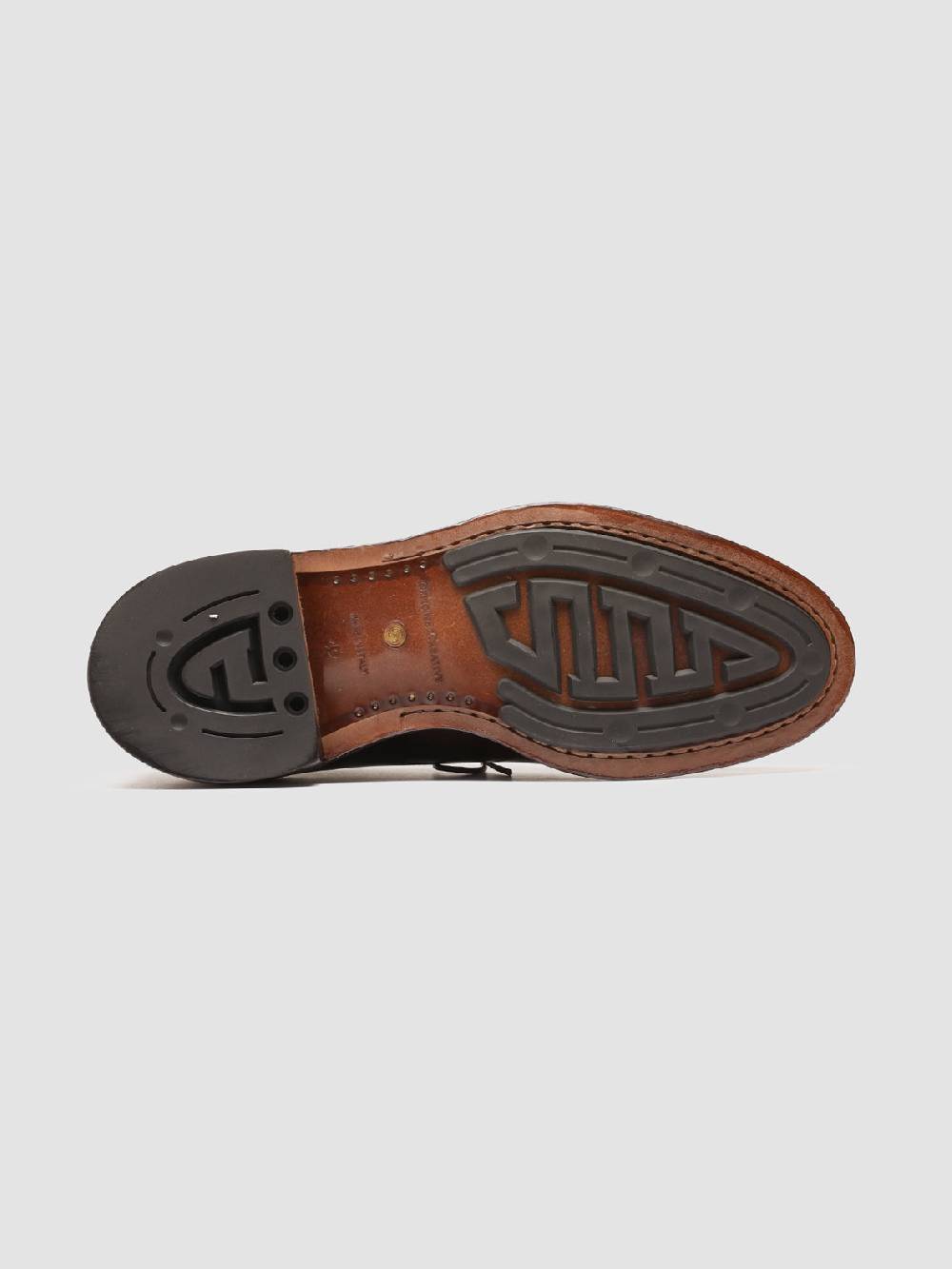 Officine Creative TEMPLE 018 Scarpe Derby in Pelle Marrone Presa