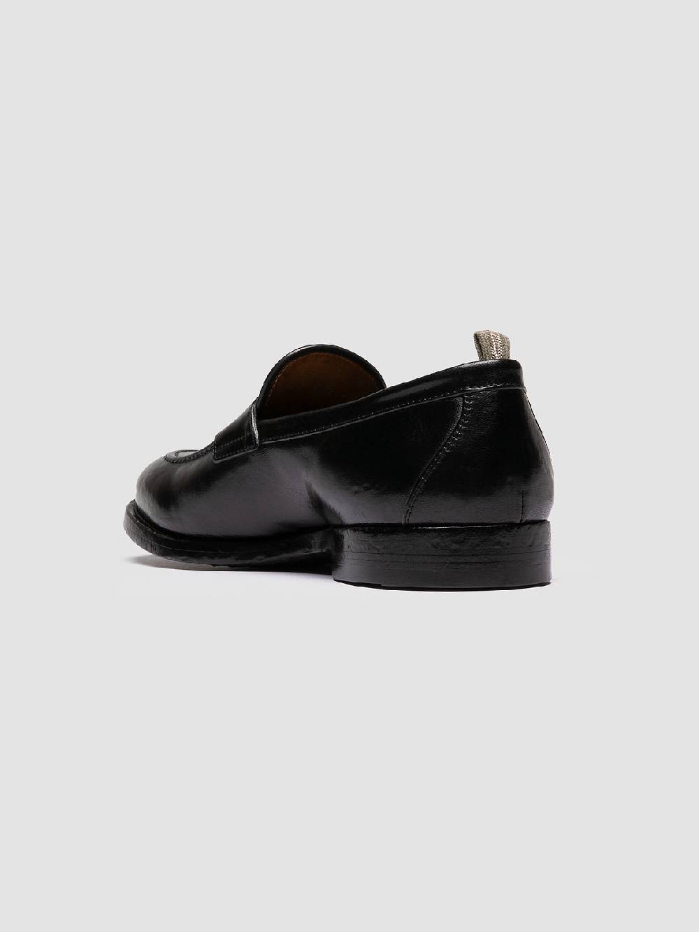 Officine Creative TULANE 002 Mocassini Penny in Pelle Nera Offerta
