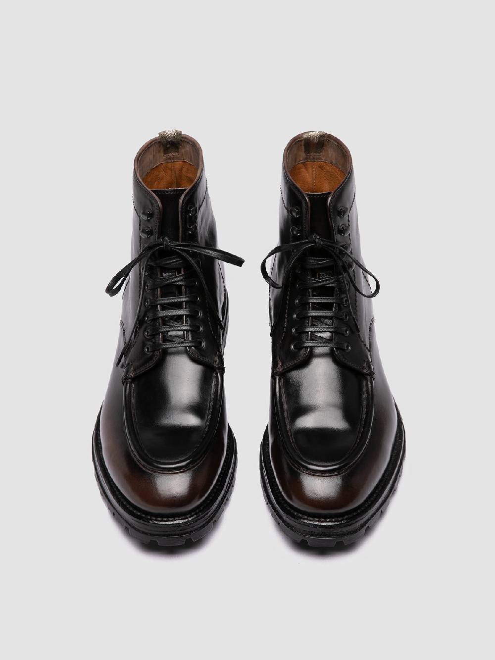 Officine Creative VAIL 010 Stivali Stringati in Pelle Marrone Online
