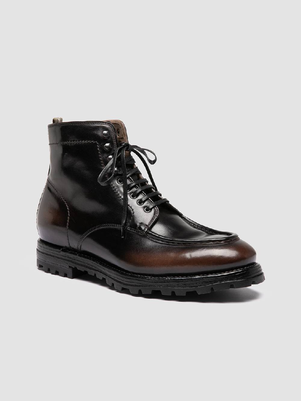Officine Creative VAIL 010 Stivali Stringati in Pelle Marrone Online