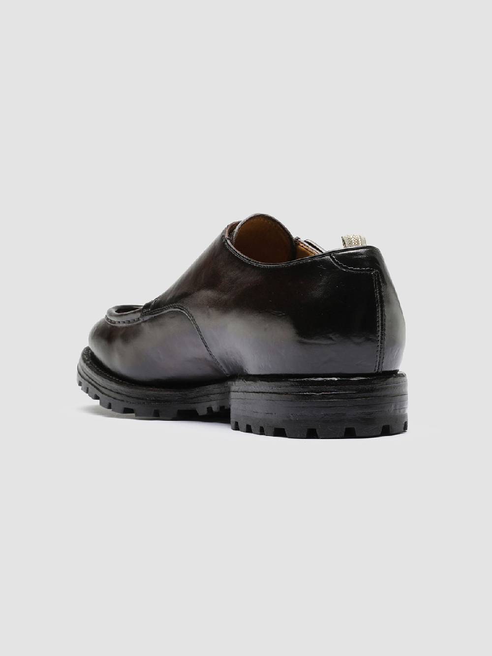 Officine Creative VAIL 012 Dark Brown Leather Monkstrap Shoes Outlet