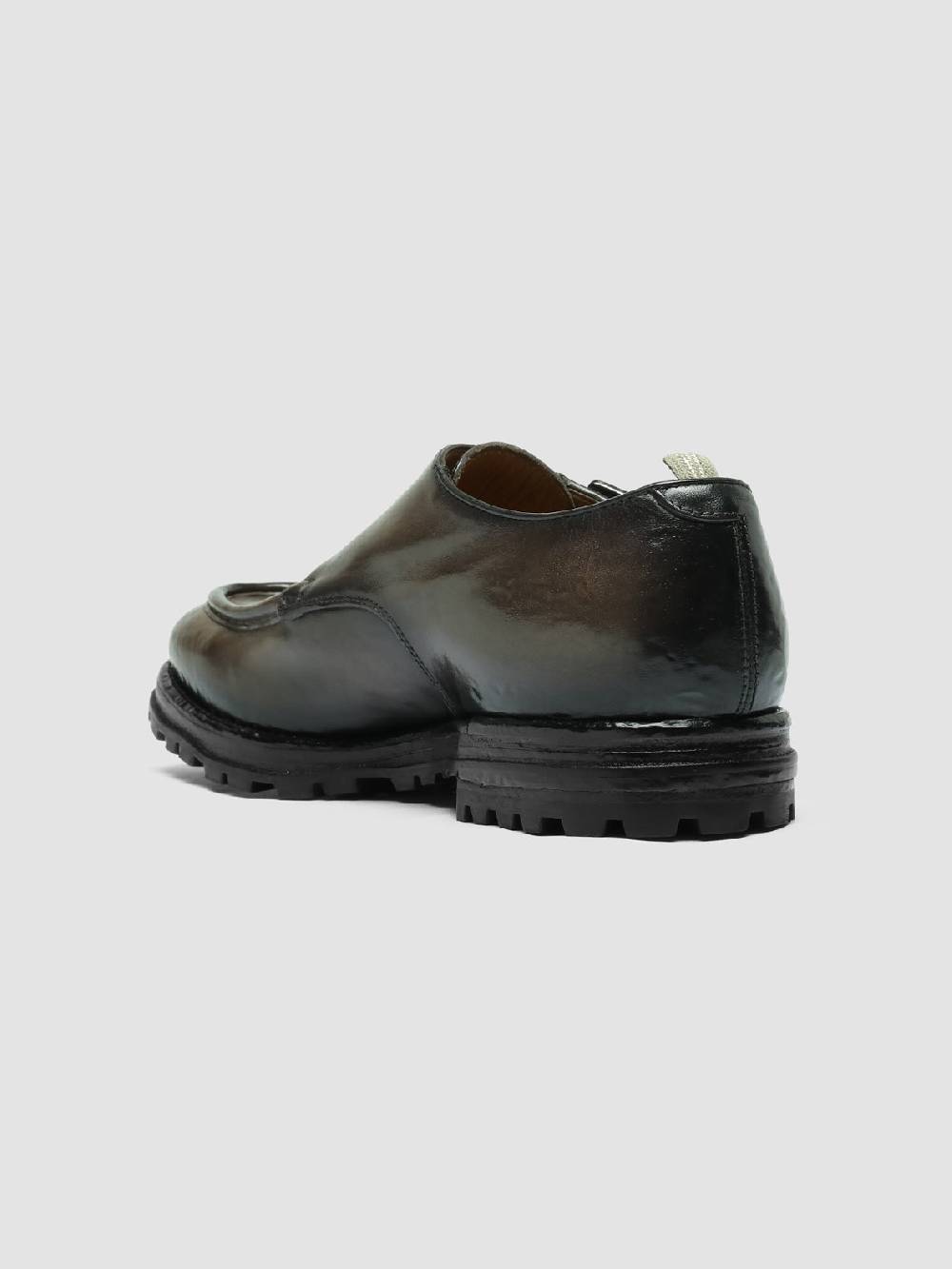 Officine Creative VAIL 012 Gray Leather Monk Shoes Saldi