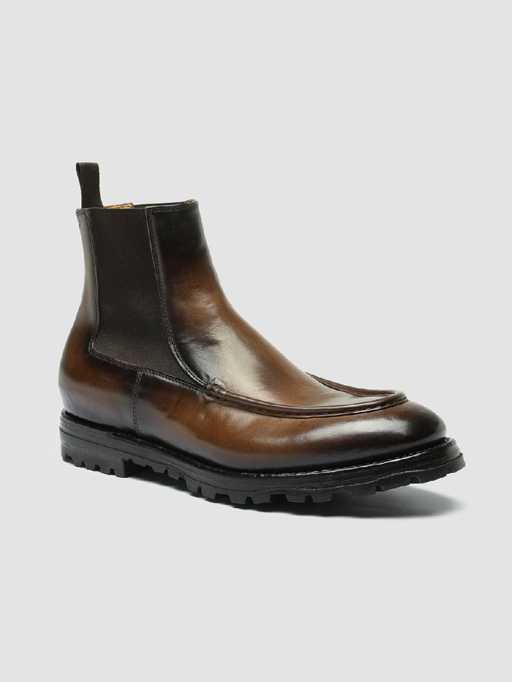 Officine Creative VAIL 017 Stivali Chelsea in Pelle Marrone Offerte