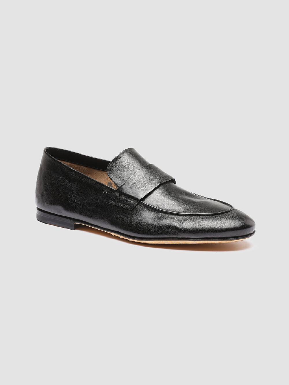 Officine Creative AIRTO 001 Mocassini Penny Loafer in Pelle Nera Vendita Calda