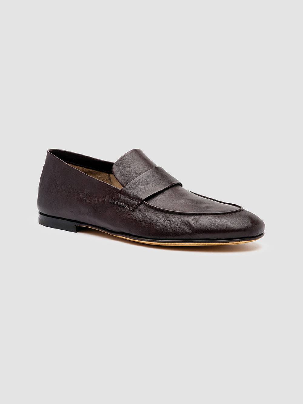 Officine Creative AIRTO 001 Mocassini Penny Loafer in Pelle Marrone Vendita Economica
