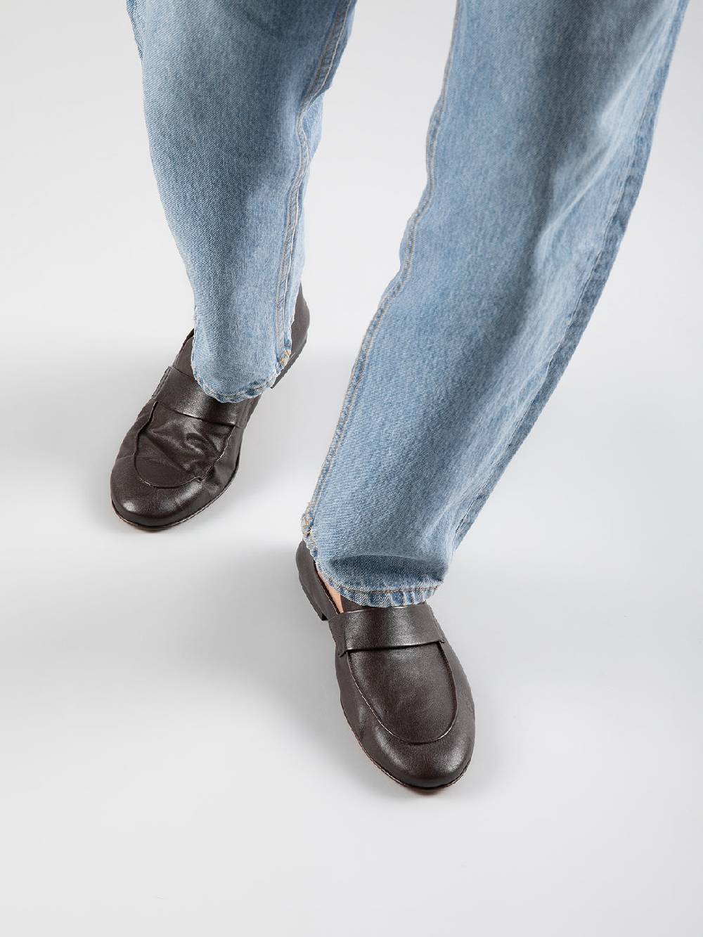 Officine Creative AIRTO 001 Mocassini Penny Loafer in Pelle Marrone Vendita Economica