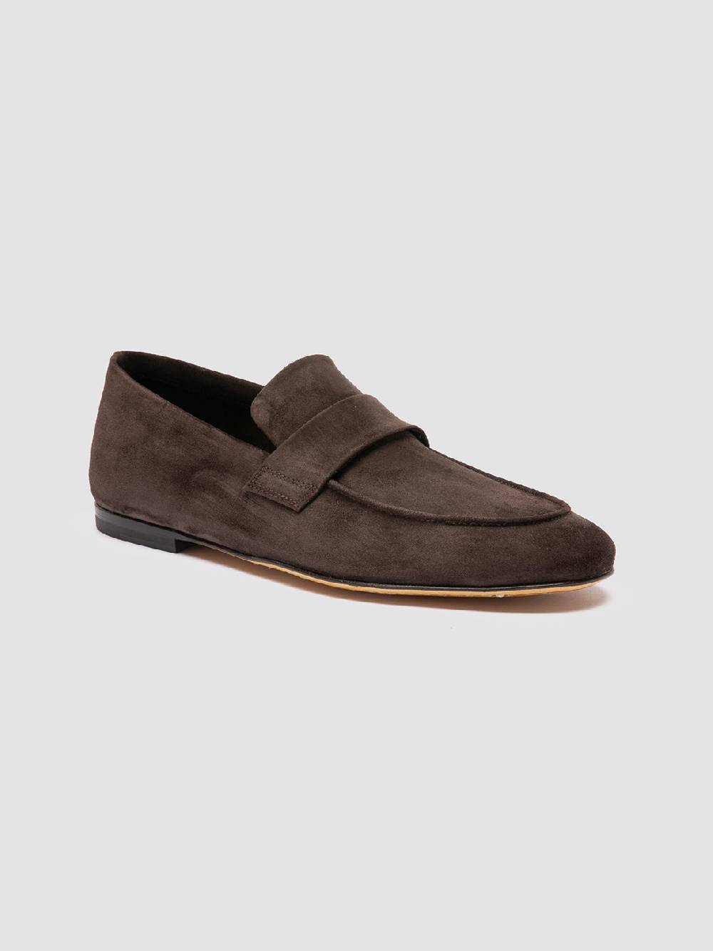 Officine Creative AIRTO 001 Mocassini in Pelle Scamosciata Marrone Saldi Di Fabbrica