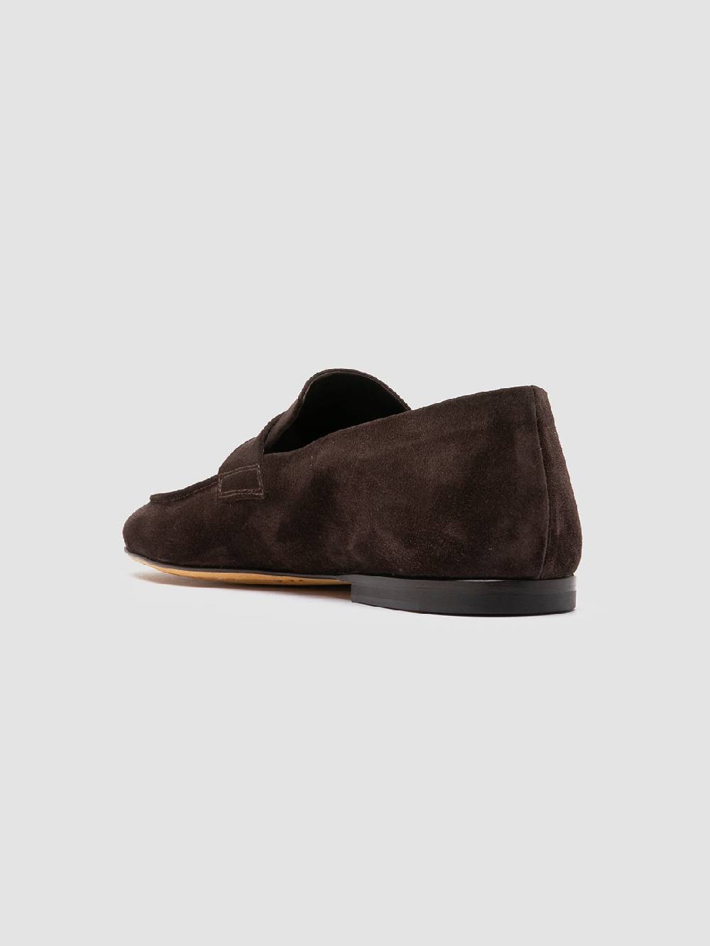 Officine Creative AIRTO 001 Mocassini in Pelle Scamosciata Marrone Saldi Di Fabbrica