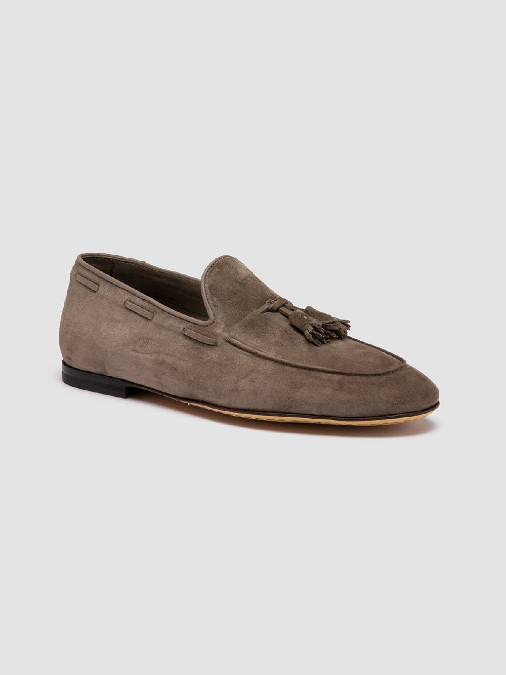Officine Creative AIRTO 013 Mocassini con Nappine in Pelle Scamosciata Tortora Vendite Flash