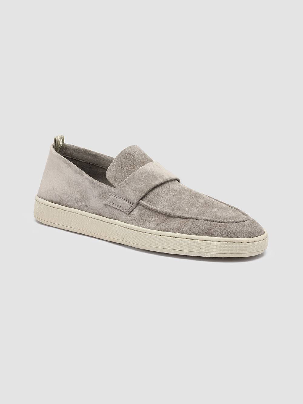 Officine Creative HERBIE 001 Mocassini Penny Loafer in Pelle Scamosciata Tortora In Saldo