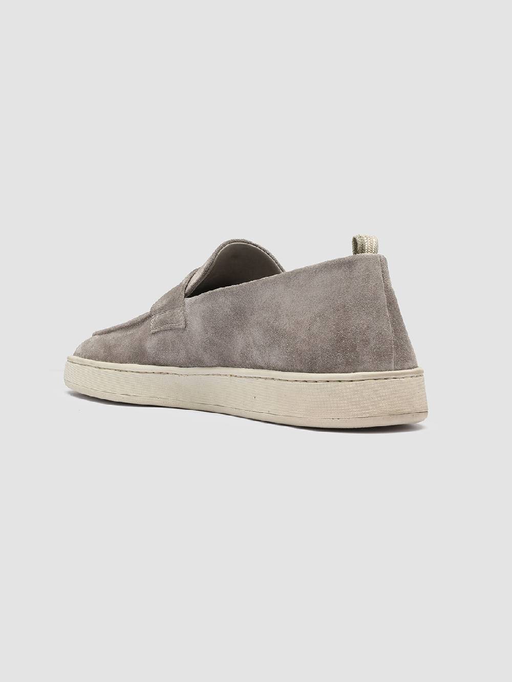 Officine Creative HERBIE 001 Mocassini Penny Loafer in Pelle Scamosciata Tortora In Saldo