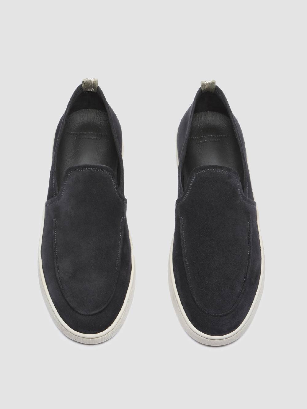 Officine Creative HERBIE 006 Mocassini in Pelle Scamosciata Blu Nuova