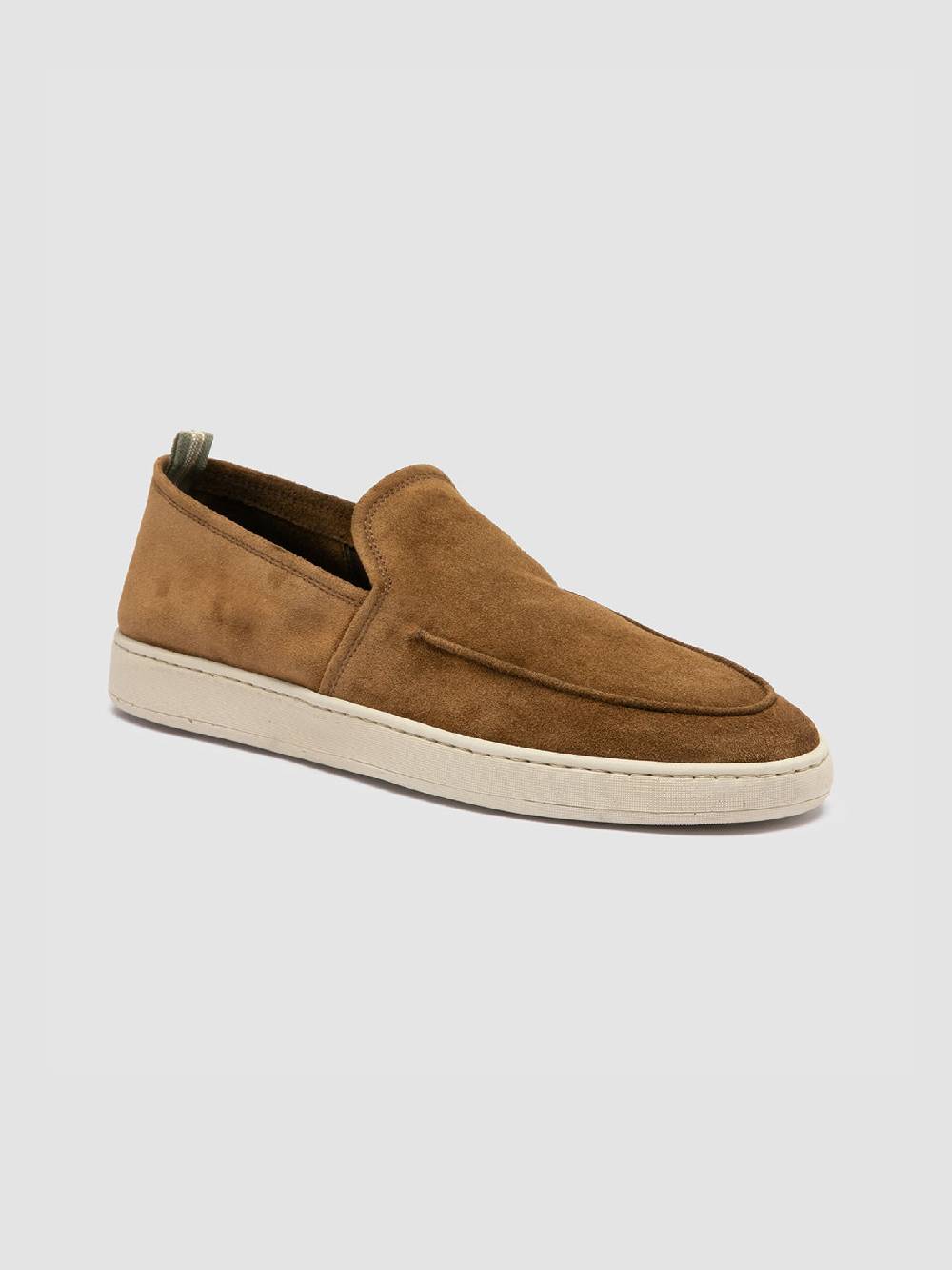 Officine Creative HERBIE 006 Mocassini in Pelle Scamosciata Marrone Moda