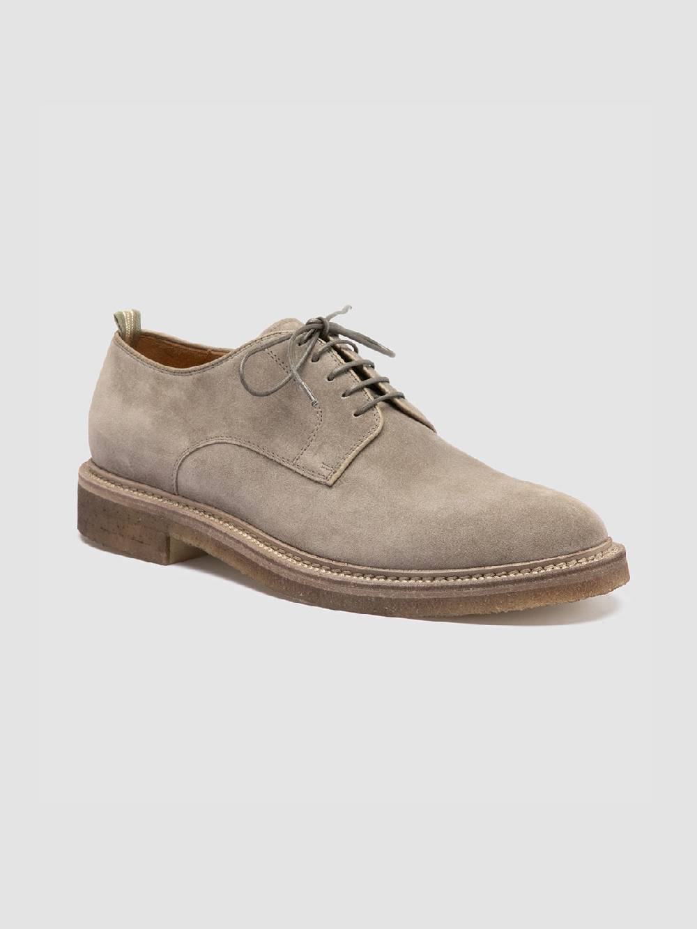 Officine Creative HOPKINS CREPE 115 Scarpe Derby in Pelle Scamosciata Tortora Sconto di tempo limitato