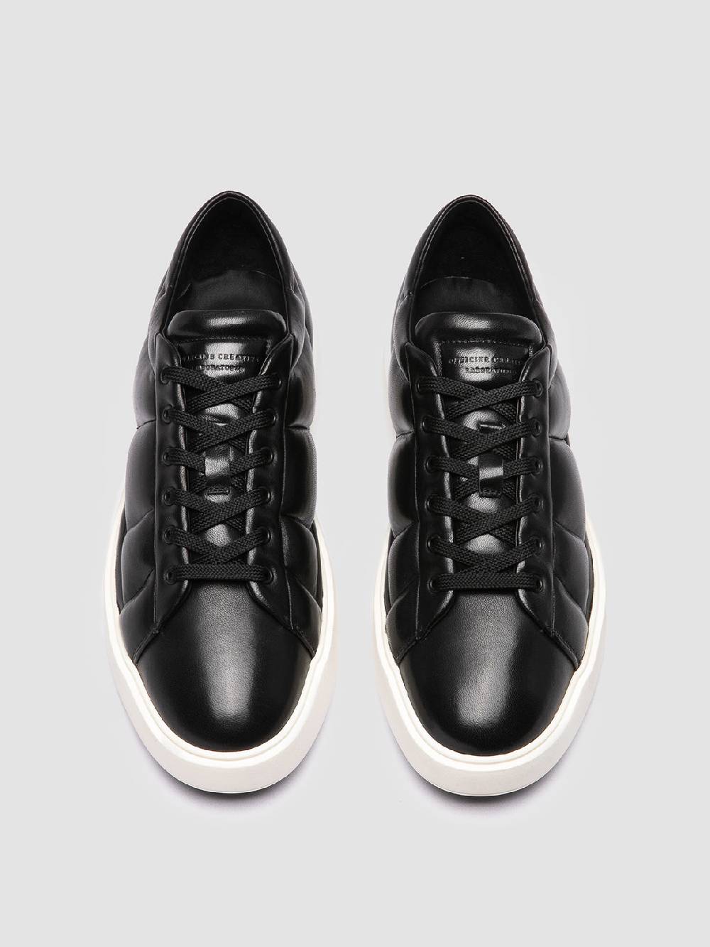 Officine Creative LEISURE 001 Sneaker Basse in Pelle Nera Shopping online