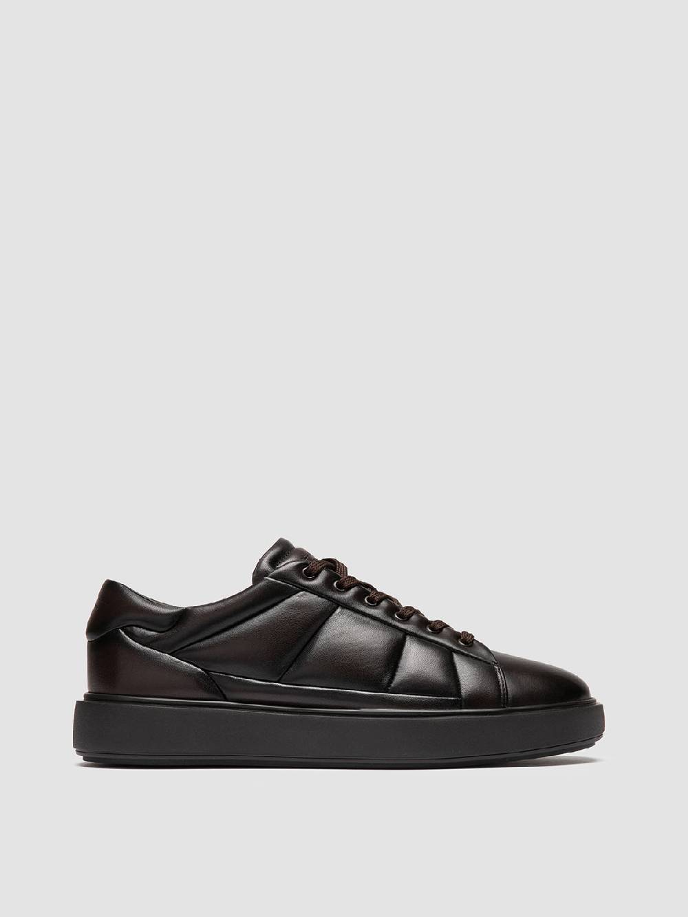 Officine Creative LEISURE 001 Sneaker Basse in Pelle Marrone Offerta esclusiva