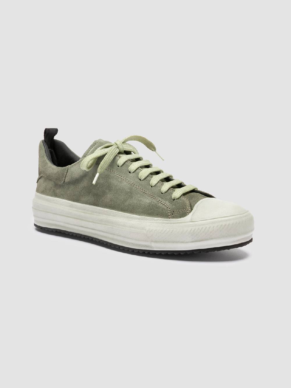 Officine Creative MES 009 Sneakers Basse in Pelle e Suede Verde Cyber Monday