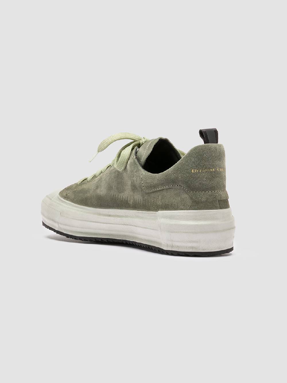 Officine Creative MES 009 Sneakers Basse in Pelle e Suede Verde Cyber Monday