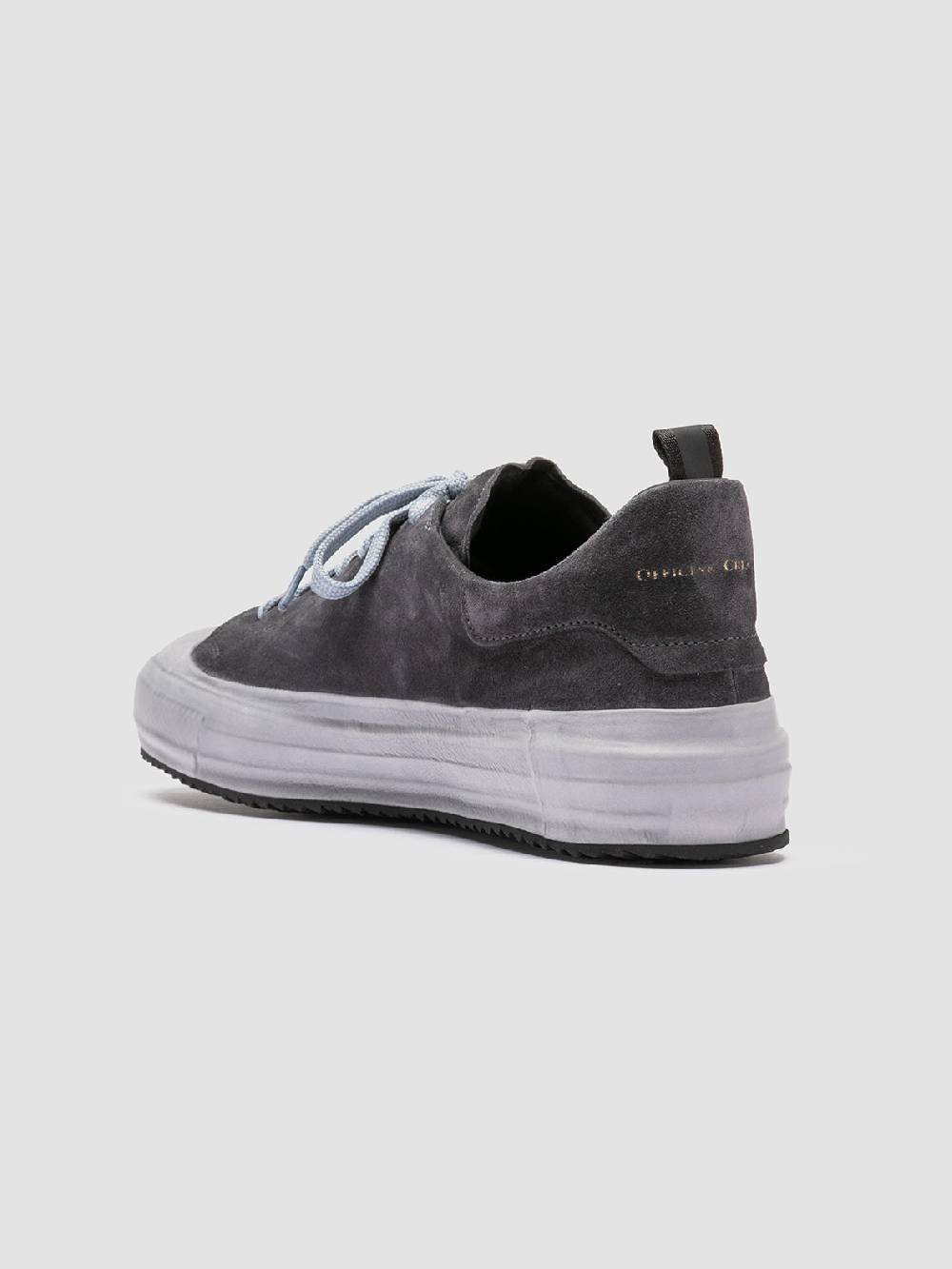Officine Creative MES 009 Sneakers Basse in Pelle e Suede Grigia Offerta natalizia