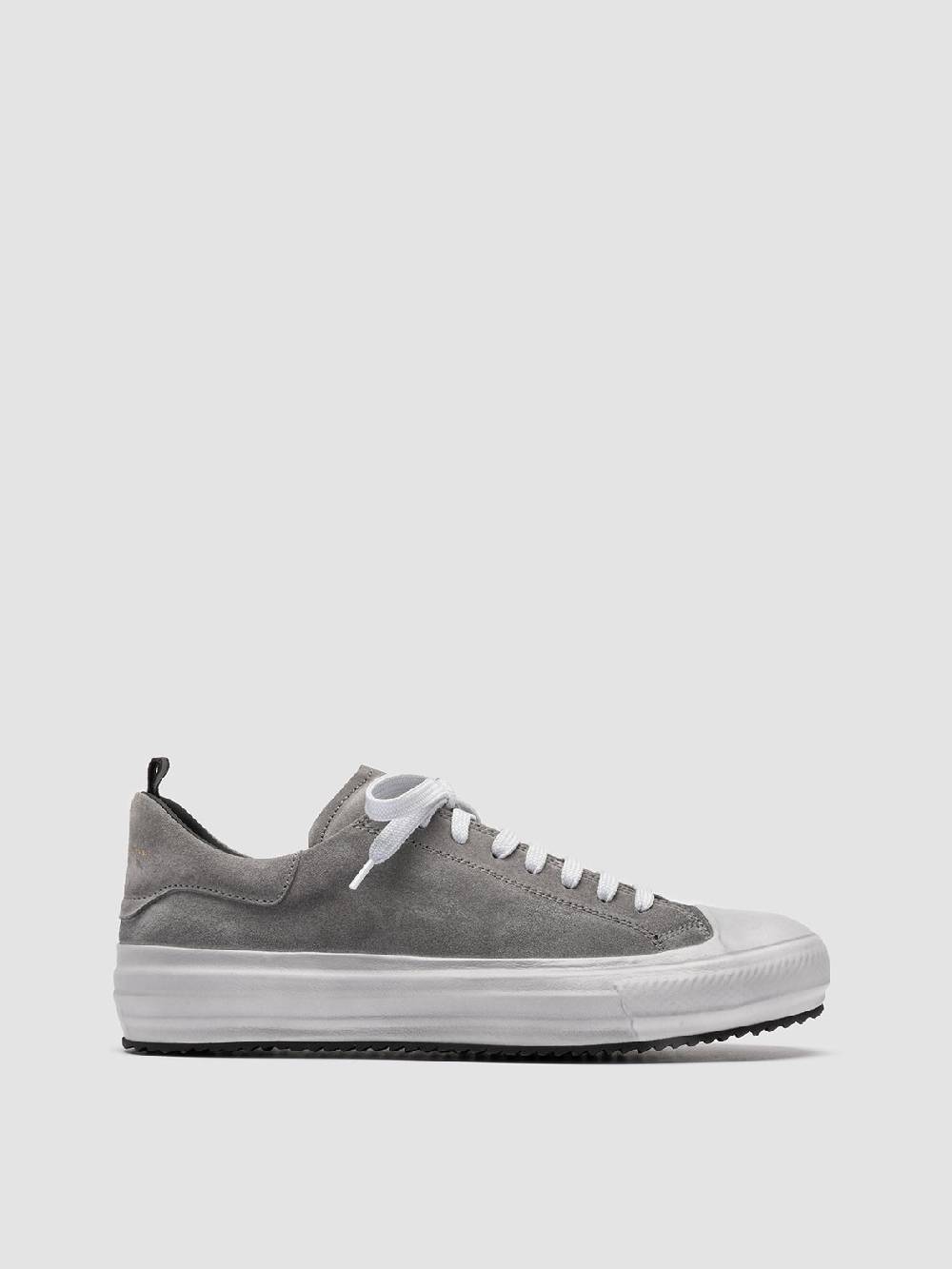 Officine Creative MES 009 Sneakers Basse in Pelle e Suede Grigia Offerta Pasqua