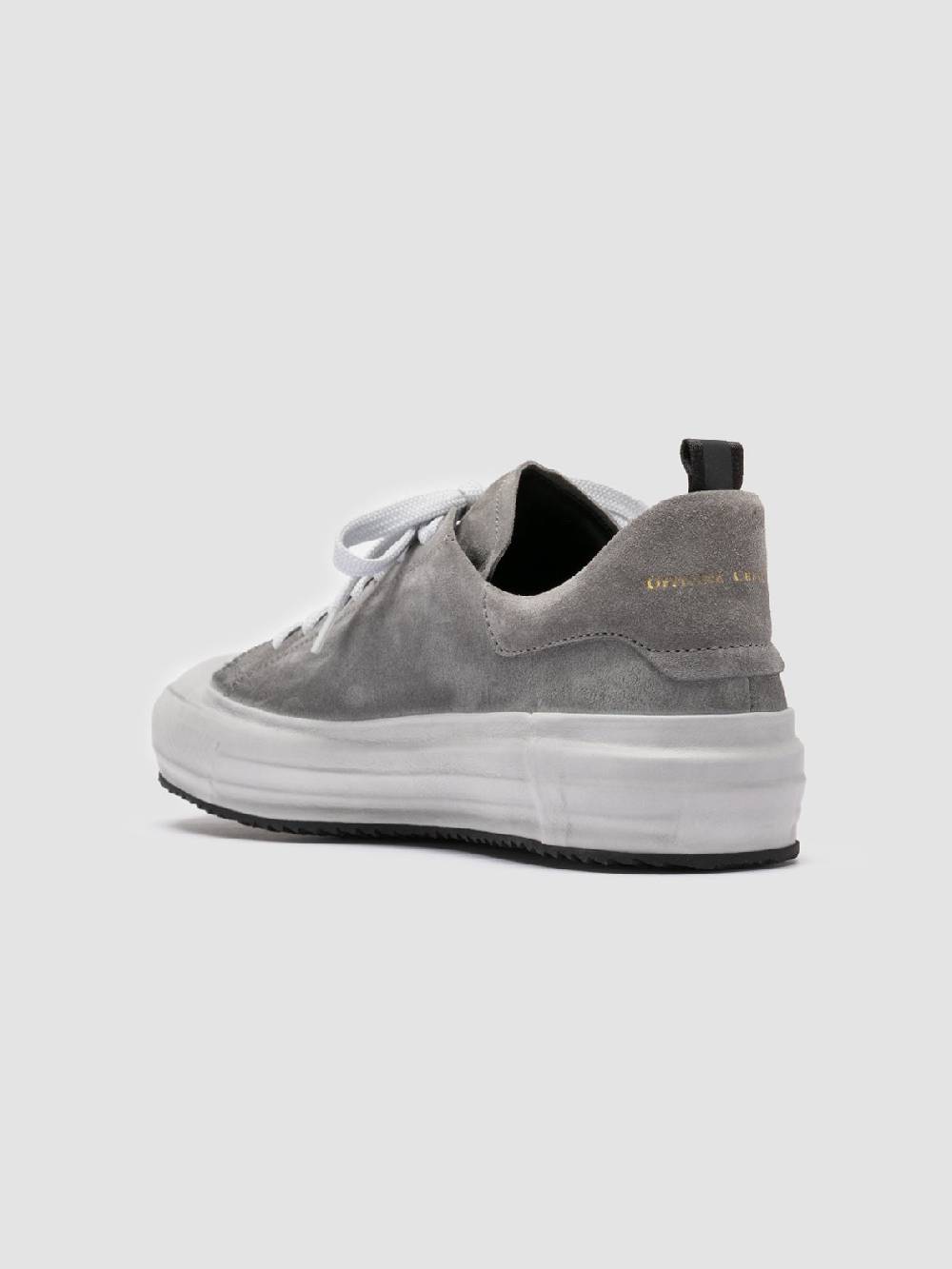 Officine Creative MES 009 Sneakers Basse in Pelle e Suede Grigia Offerta Pasqua